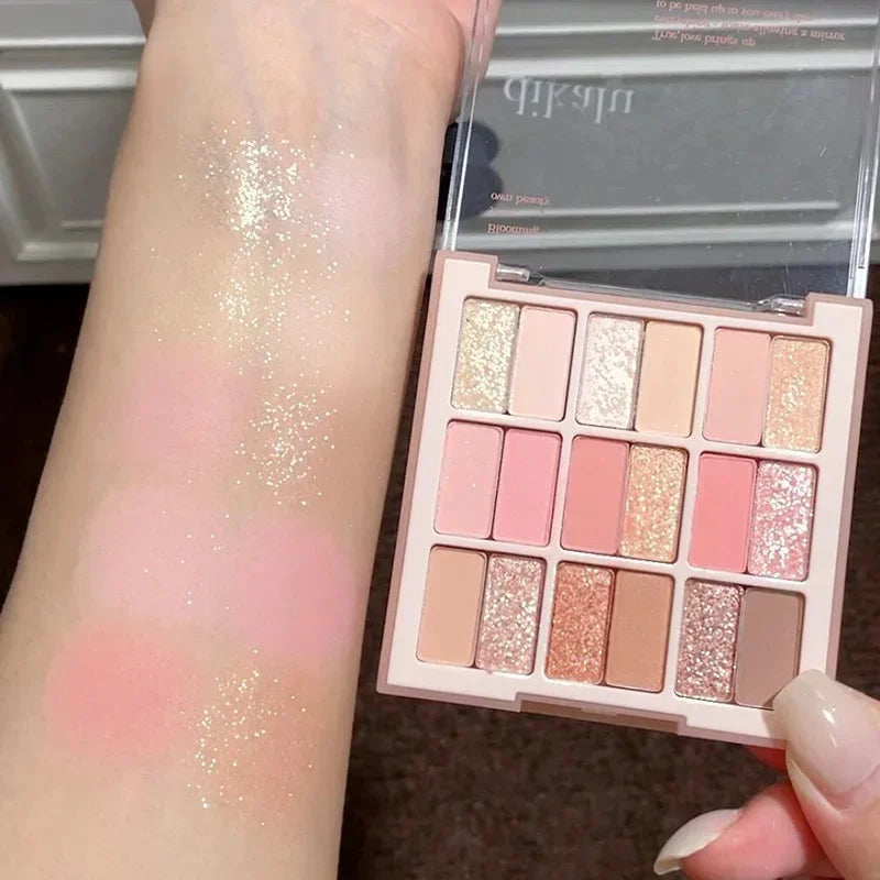 18 Colors Blocking Eyeshadow Palette Korean Makeup Summer Ice Cream