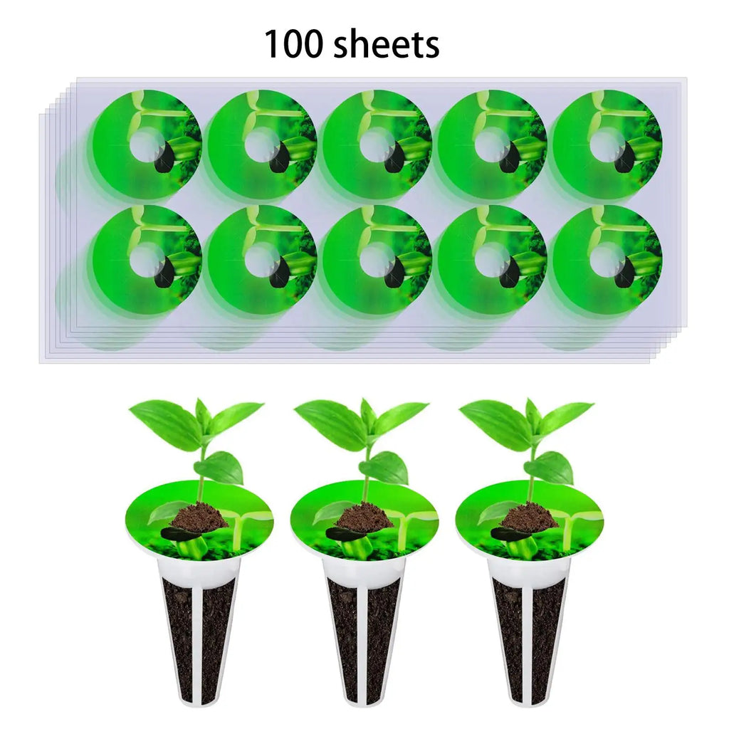 Plant Grow Stickers Waterproof Seed Pot Labels Reusable PVC Marking Tag for Hydroponic Herb Garden Zpaxo Green