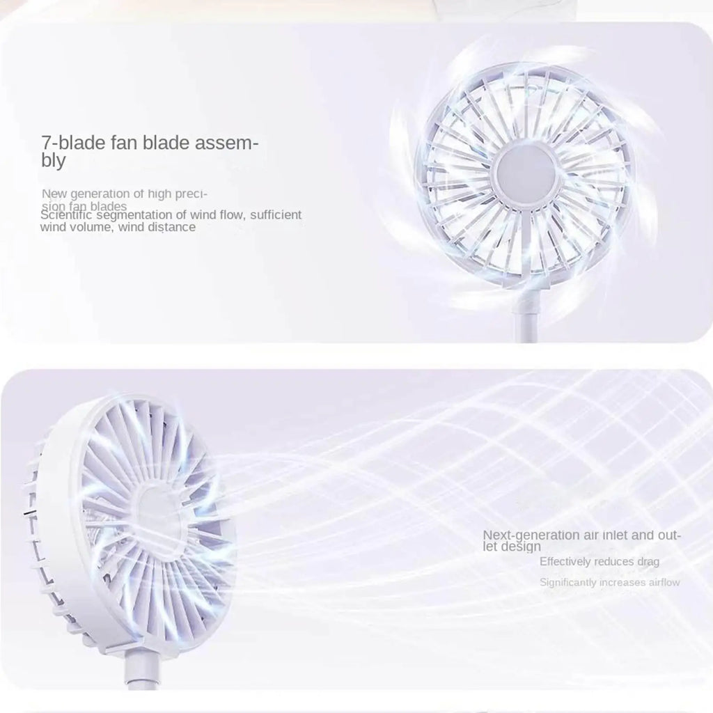 Magnetic Phone Fan Mini Portable Handheld Cooler Stand Function