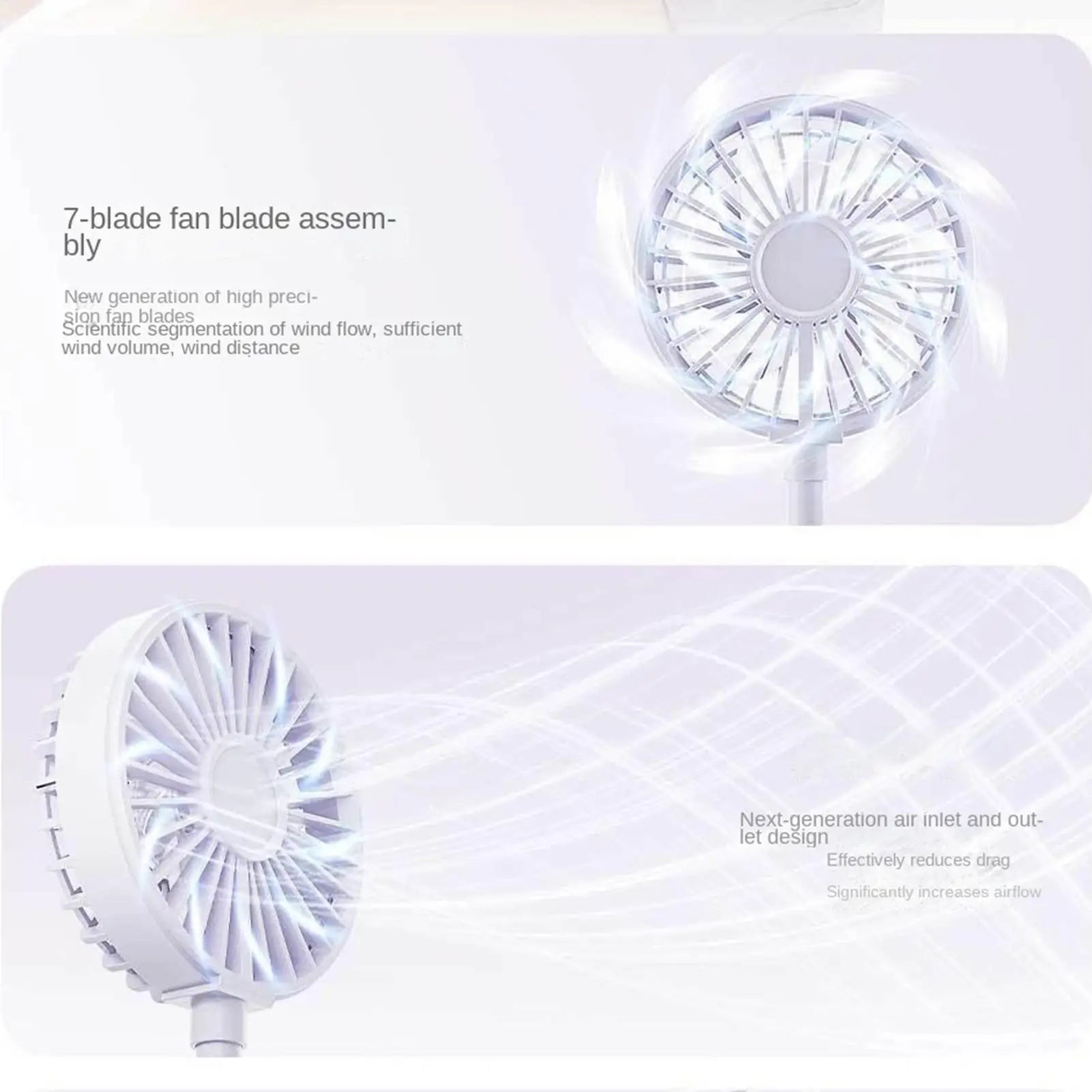 Magnetic Phone Fan Mini Portable Handheld Cooler Stand Function