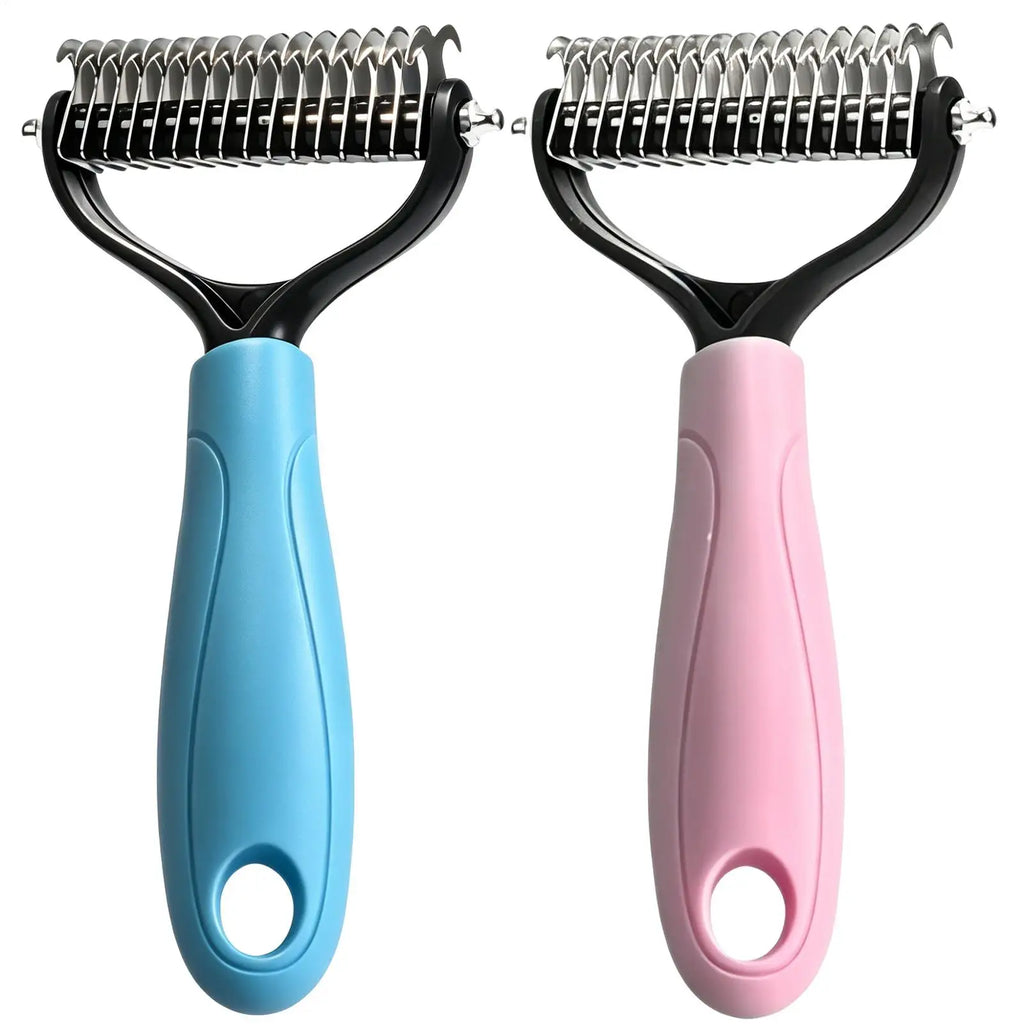 Pet Deshedding Brush – Dog & Cat Dematting Grooming Rake Pet Grooming Brush Zpaxo
