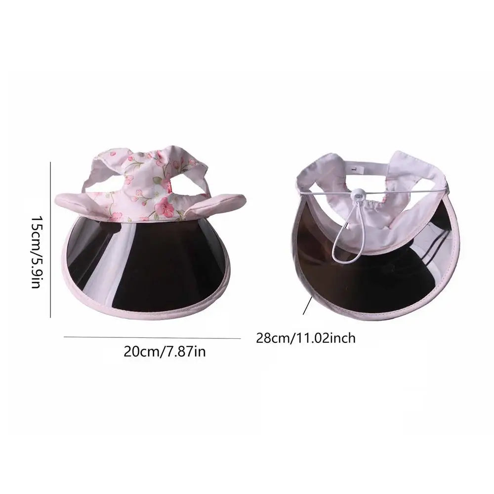 Summer Pet Cat Sun Hat With Ear Holes Dogs Sunscreen Hat Cute Adjustable Dog Fisherman Hat Pet Summer Caps Cat Pet Supplies Zpaxo 1PC