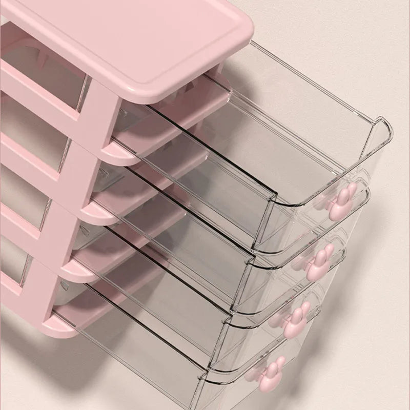 Clear Stacking Drawer Organizer Multi-tier PP Storage Box Office