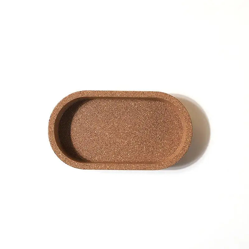 Oval Shape Cork Tray Dispenser Perfume Jewelry Holder Kitchen Tools Zpaxo S