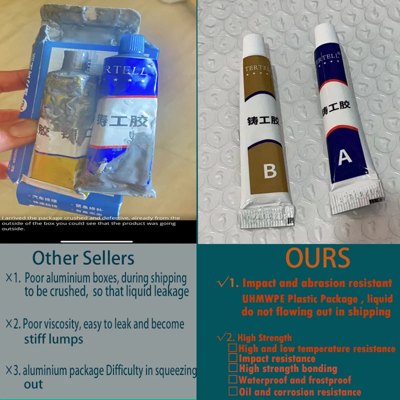 Multifunctional Metal Repair Glue Cast Iron Strength Temperature Cold