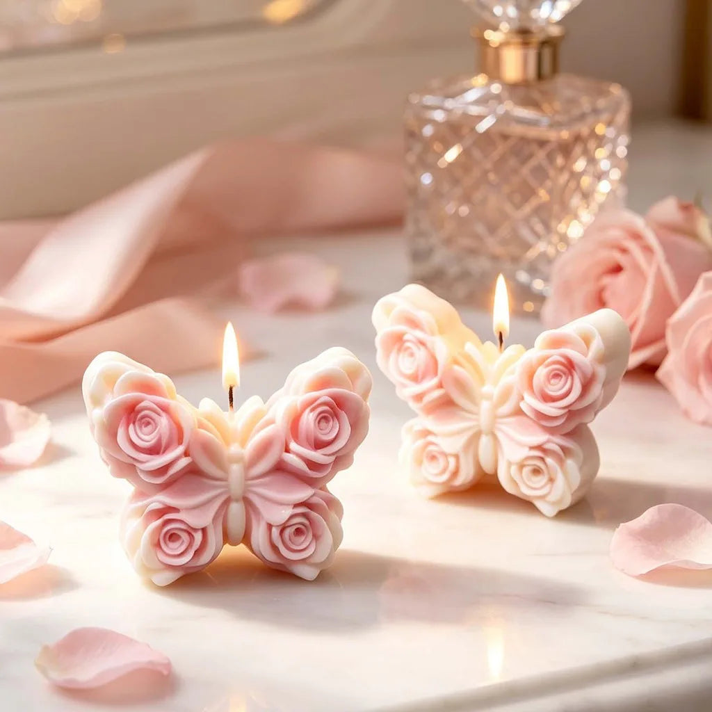 Rose Butterfly Silicone Mold for Resin, Candles & Crafts