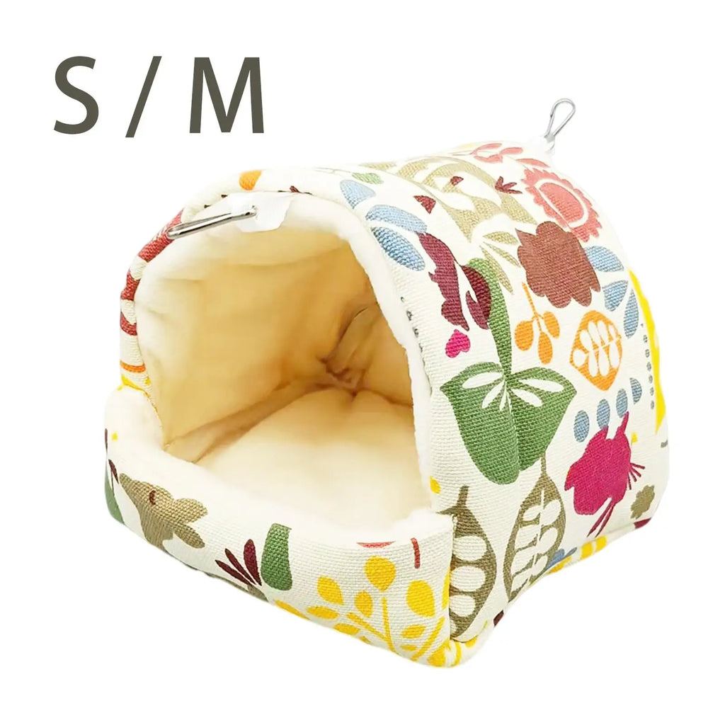 Plush Bird Hanging Nest Hammock Hut – Parrot Finch Lovebird Bed Bird Cage Nest Zpaxo