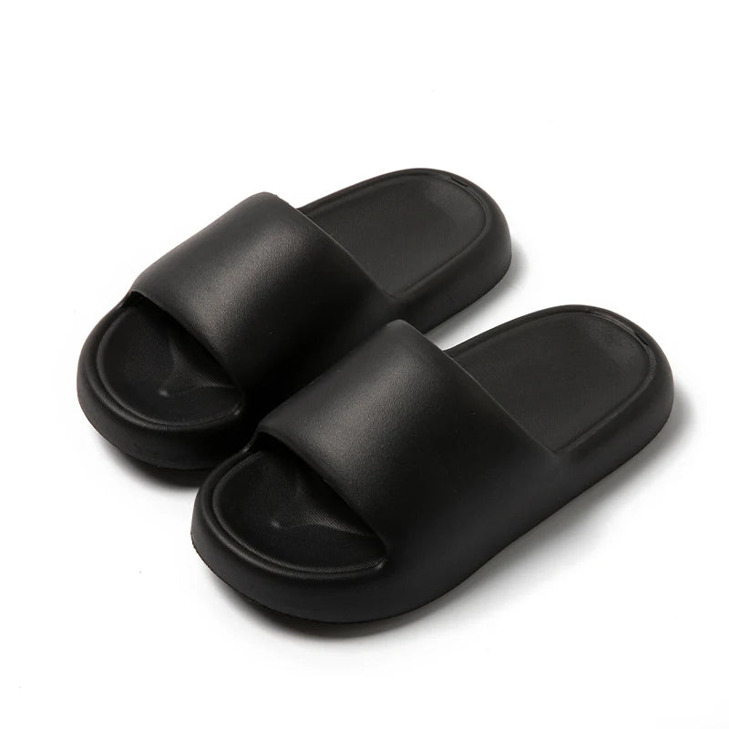 Unisex House Shoes Non-slip Thick Soft Platform Slide Slippers Women