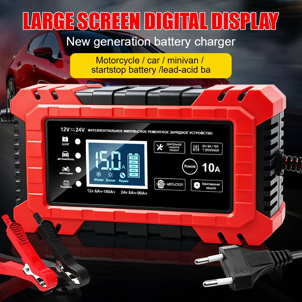 Digital LCD Display EU Plug Overvoltage Protection Intelligent Pulse