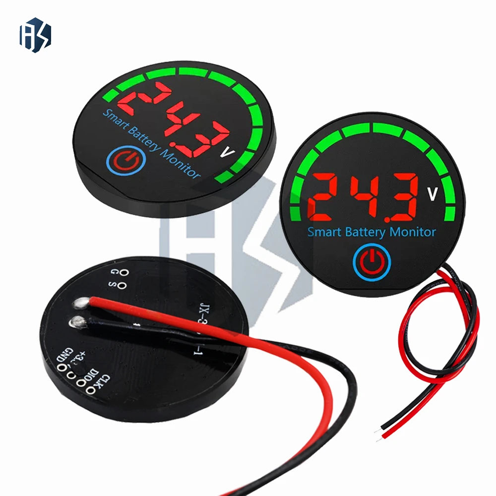 3-14S Li-ion Battery Voltmeter DC 7-55V LED Display Voltage Level Zpaxo