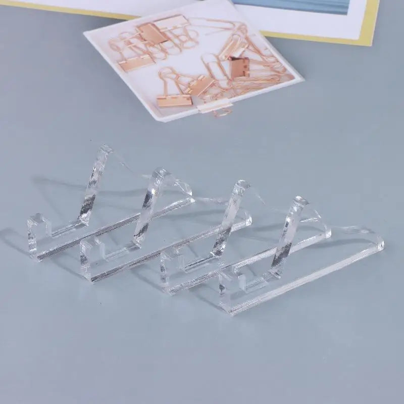 2-Pack Transparent Acrylic Photo Frame Display Stand