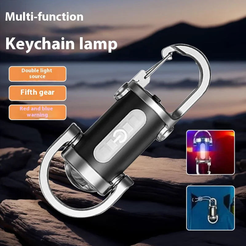 ESMARTER 800-Lumen EDC Keychain Flashlight – 7 Modes USB-C