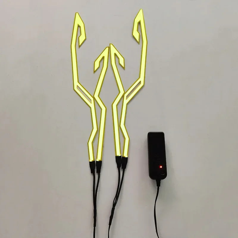 4-in-1 LED Motorcycle Helmet Light Strip Kit – 3 Glow Modes