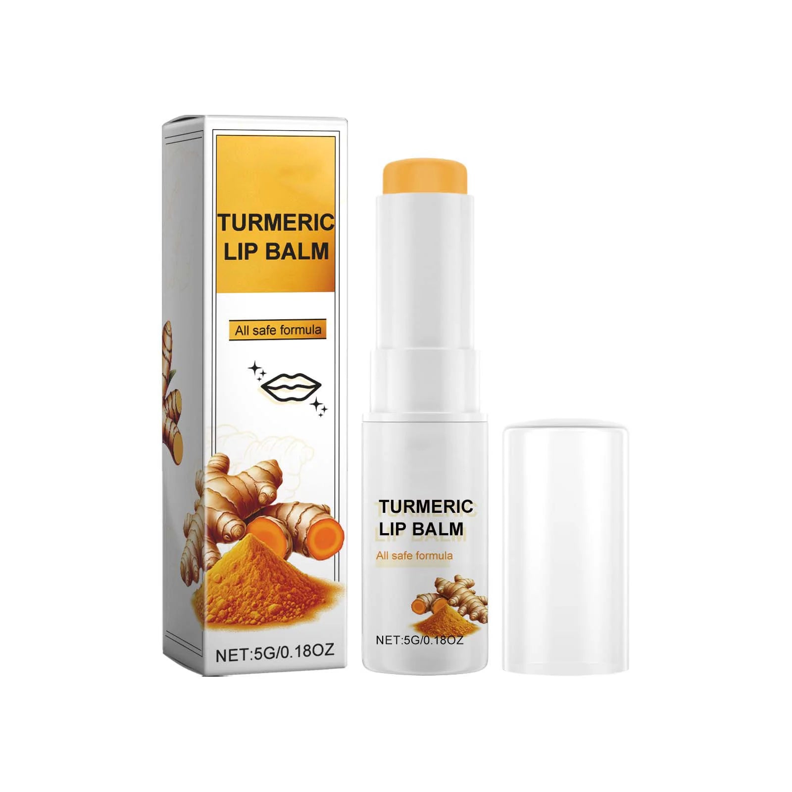Collagen Turmeric Lip Balm – Hydrating & Plumping Moisturizer Lip Balm Zpaxo 5g Boxed
