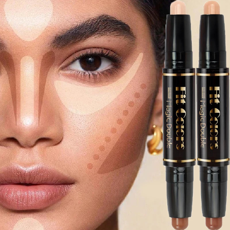 Double-head Highlight Shadow Stick Face Bronzer Contouring Pen