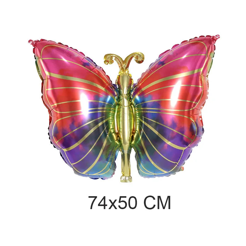 Large Butterfly Aluminum Foil Balloons Helium Air Globos Birthday Zpaxo Fluorescence Yellow Other