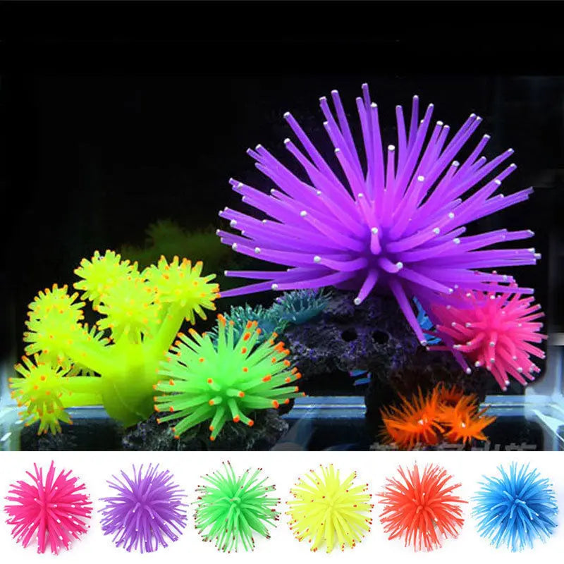 Artificial Aquatic Plant Soft Sea Urchin Coral Aquarium Fish Tank