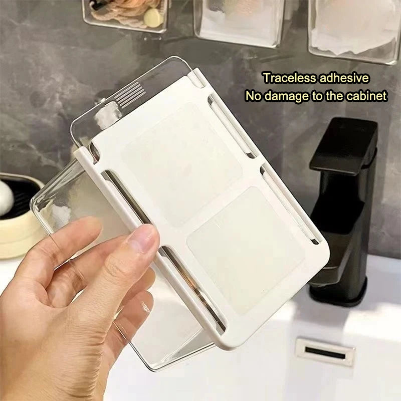 Transparent Pull-Out Drawer Storage Box – Bathroom Organizer