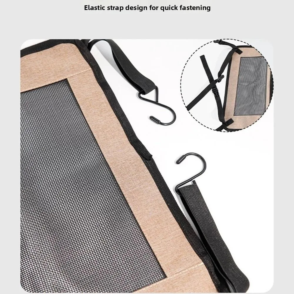 Mesh Bag Car Seat Storage Net Visible Adjustable Pet Safety Isolation Net Washable Elastic Car Seat Organizer for Pet Dog Zpaxo