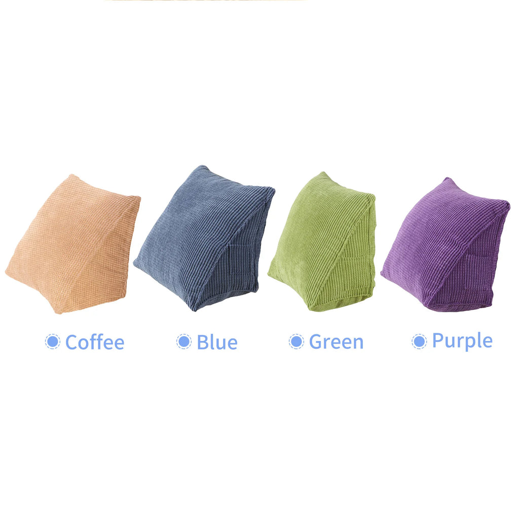 Triangle Pillow Cushie Pillow with Zip Pocket Triangle Wedge Bolster Small Back Support Cushie Pillows for Office Home Bed Sofa Zpaxo