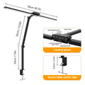 Home LED Eye-Care Reading Desk Lamp with Memory Timer Function 3200K-6500K Stepless Dimming 1800LM 2-Head PC Monitor Table Light Zpaxo 24W 108LED Desk Lamp US Plug