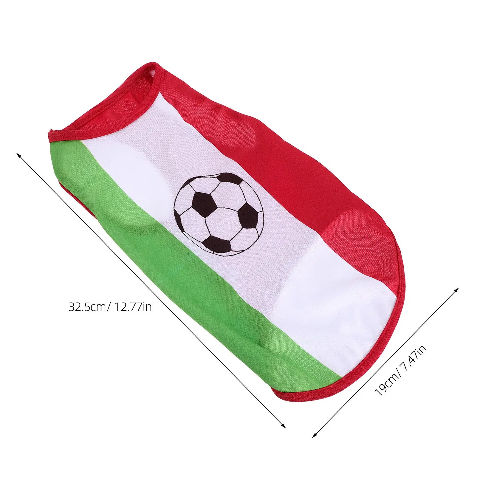 Soccer Dog Jersey Sleeveless Pet Tank Colors Red Green White