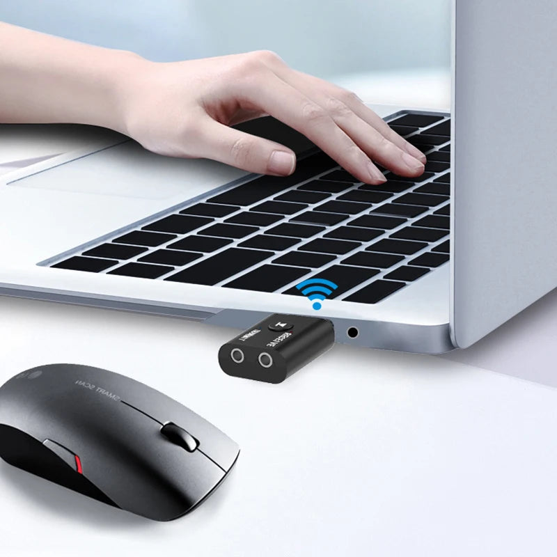 Bluetooth 5.0 USB Transmitter & Receiver – 3.5mm AUX for TV & Car