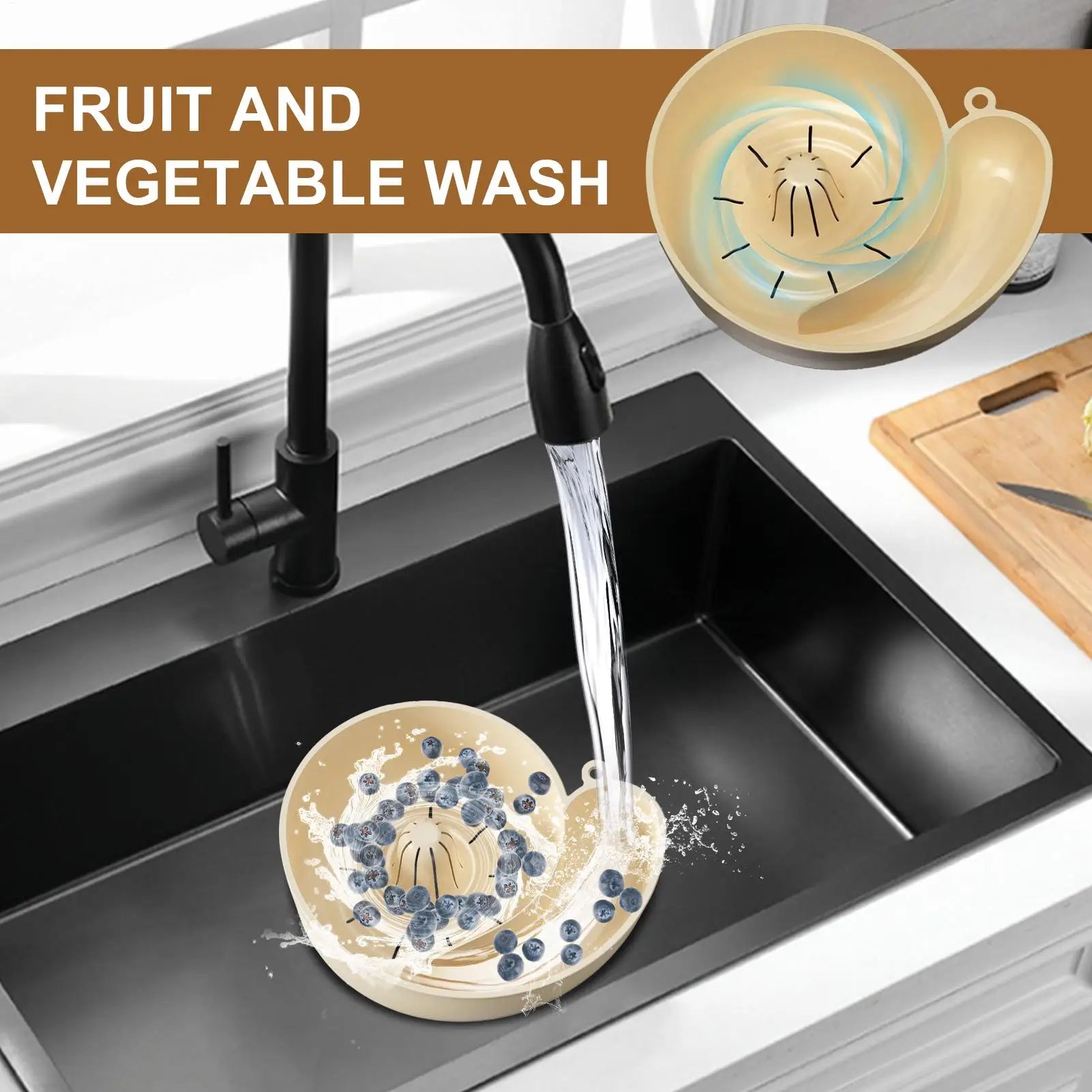 Fruit Washing Bowl with Strainer Fruits Vegetables Washing Bowl Cute Design Animal-Inspired Colander Drain Basket for Kitchen Zpaxo
