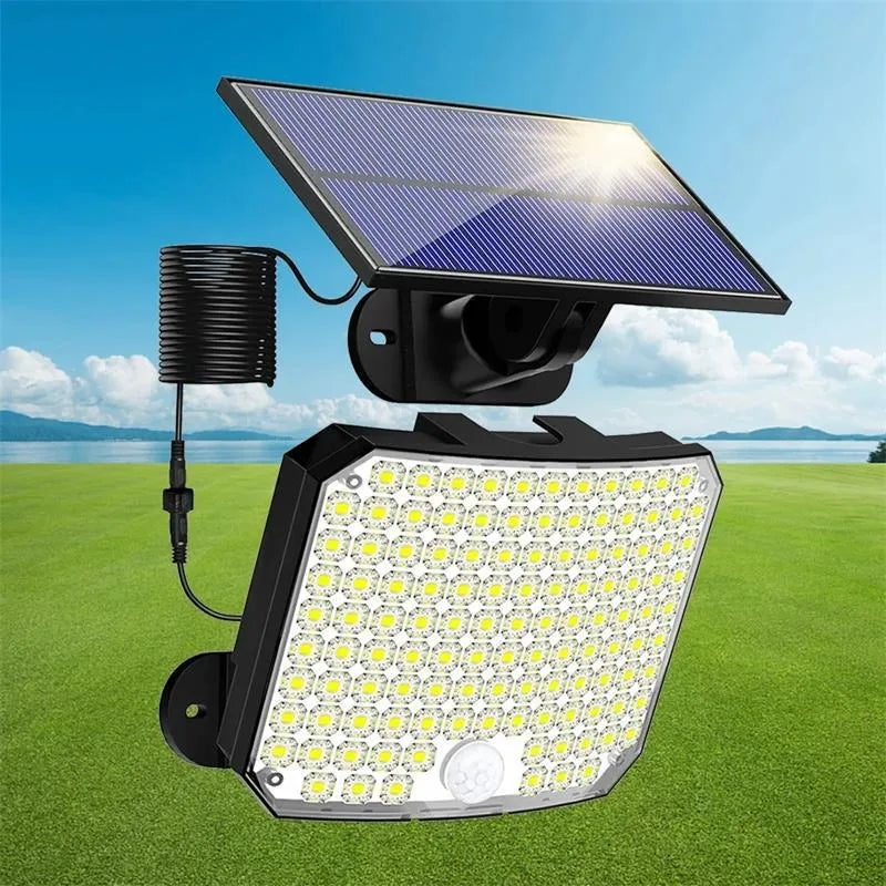 Solar Powered Light Motion Senso Waterproof 118LED Split Flood Wall Zpaxo