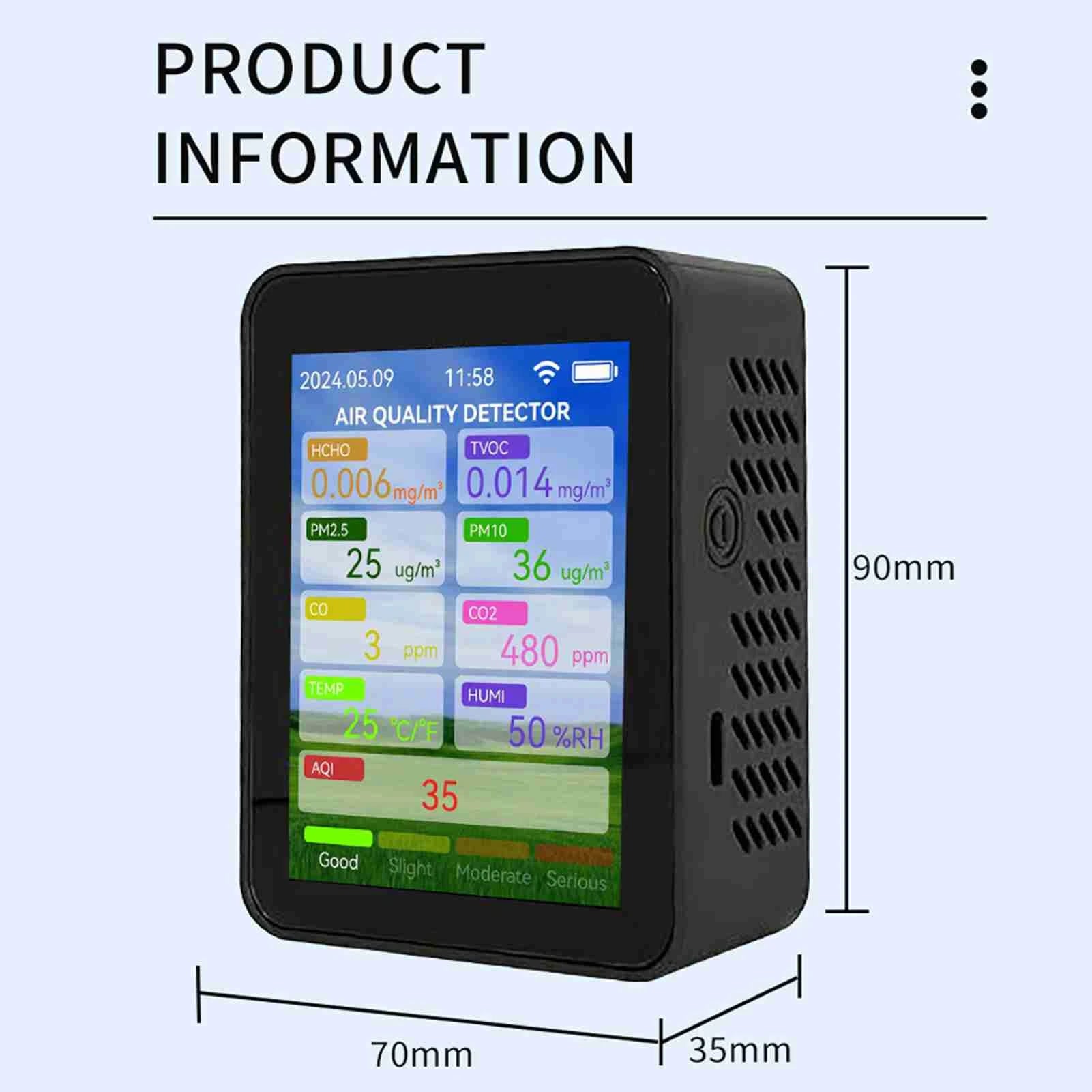 Tuya Wifi Multifunctional Air Meter Household HCHO TVOC Carbon