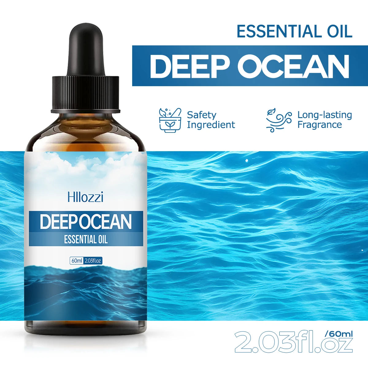 100ml/60ml/30ml Deep Sea Essential Oil Perfume essential oils Fragrance oils Long-lasting fragrance Aromatherapy Soap Humidifier Zpaxo