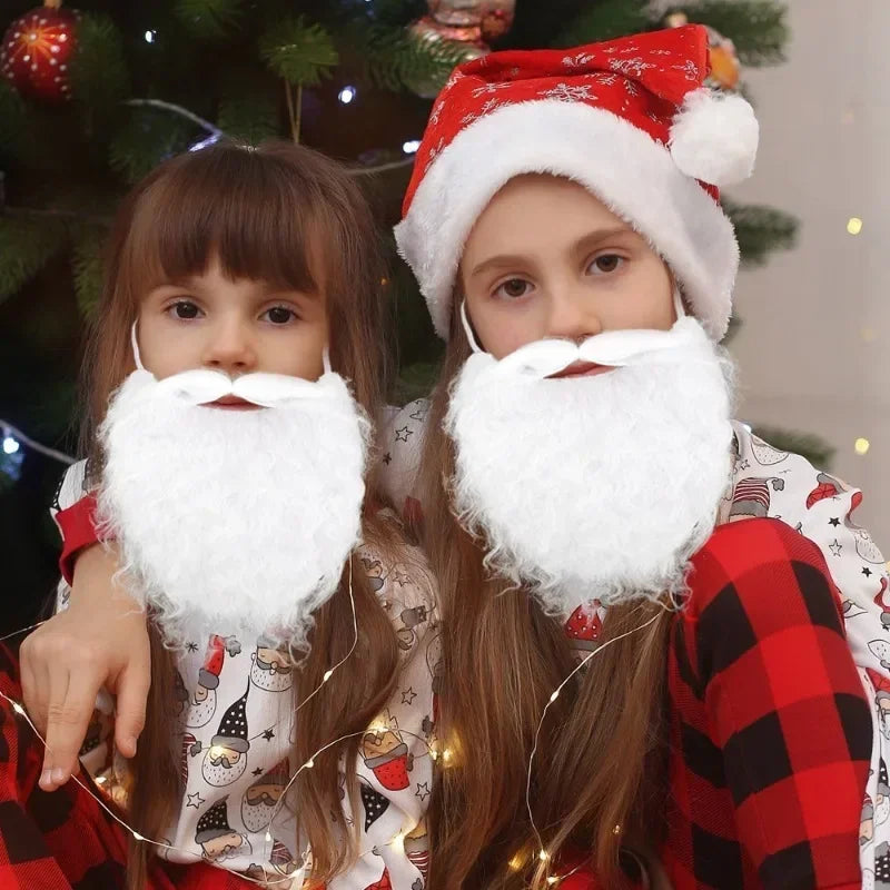 Realistic Santa Fake Beard Premium Costume Adjustable Earloops