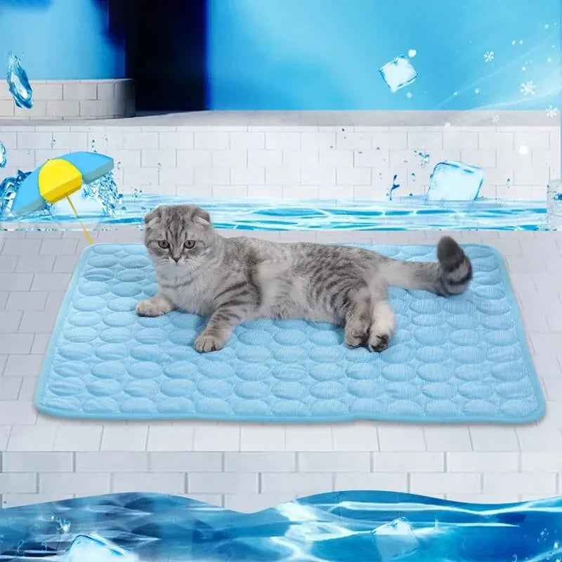 Pet Ice Mats Summer Cat Dog Sofa Nest Bed Cooling Sleeping Pad Small Zpaxo