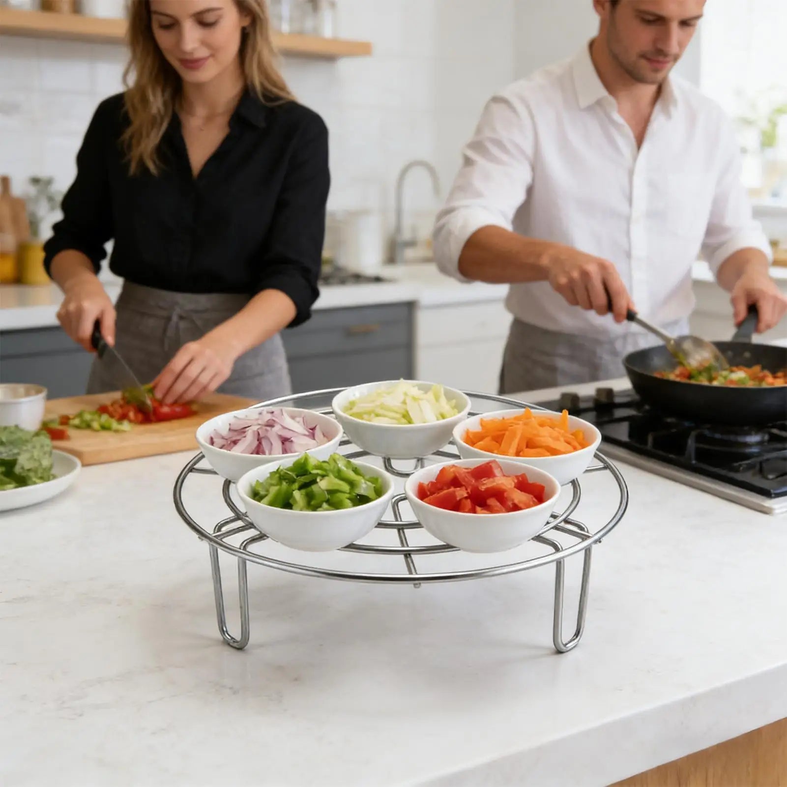 Stainless Steel Steaming Rack Pot Stand Cooling Trivet Pressure