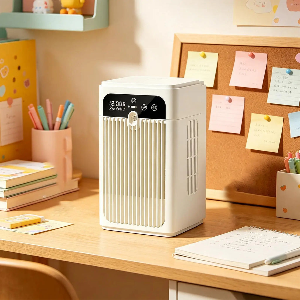 Mini USB Desktop Fan Portable Home Air Conditioner 3000mAh