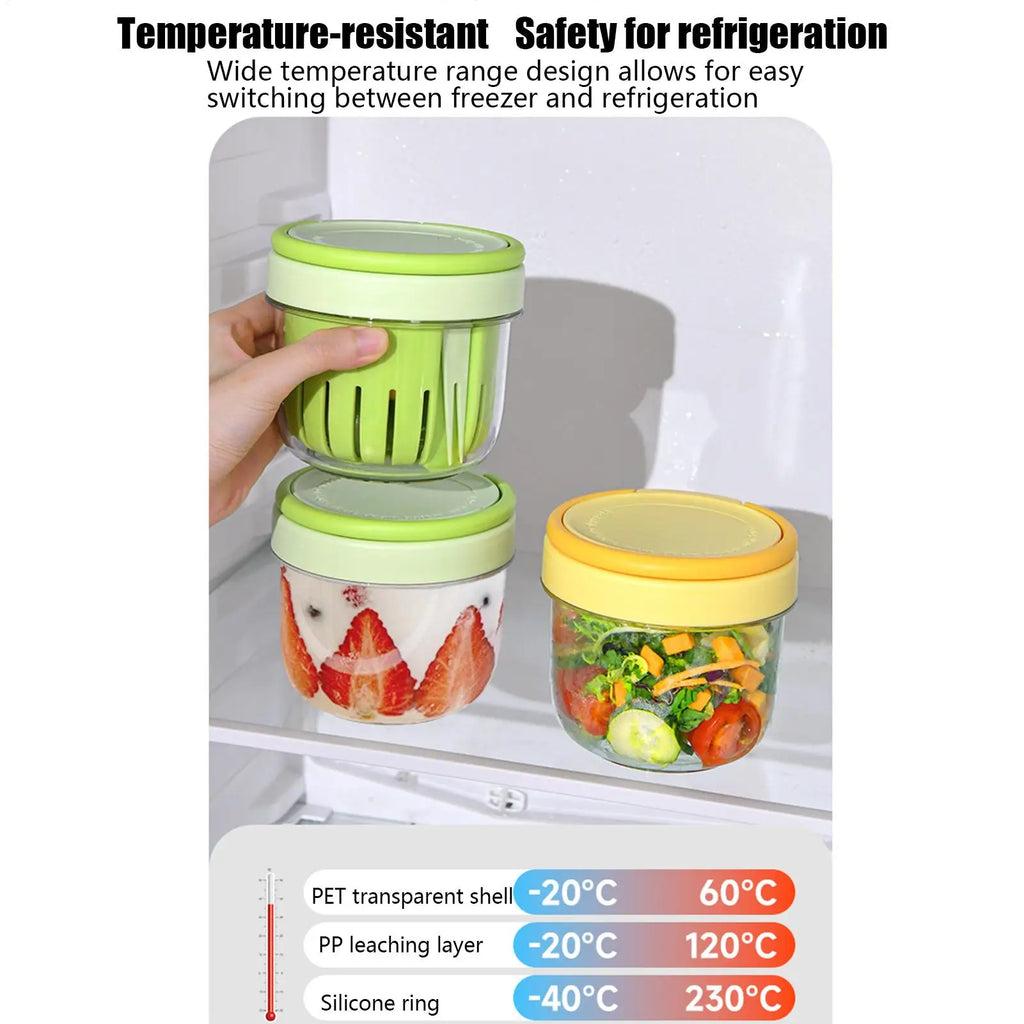 Fruit Salad Cup Portable Snack Containers Overnight Oatmeal