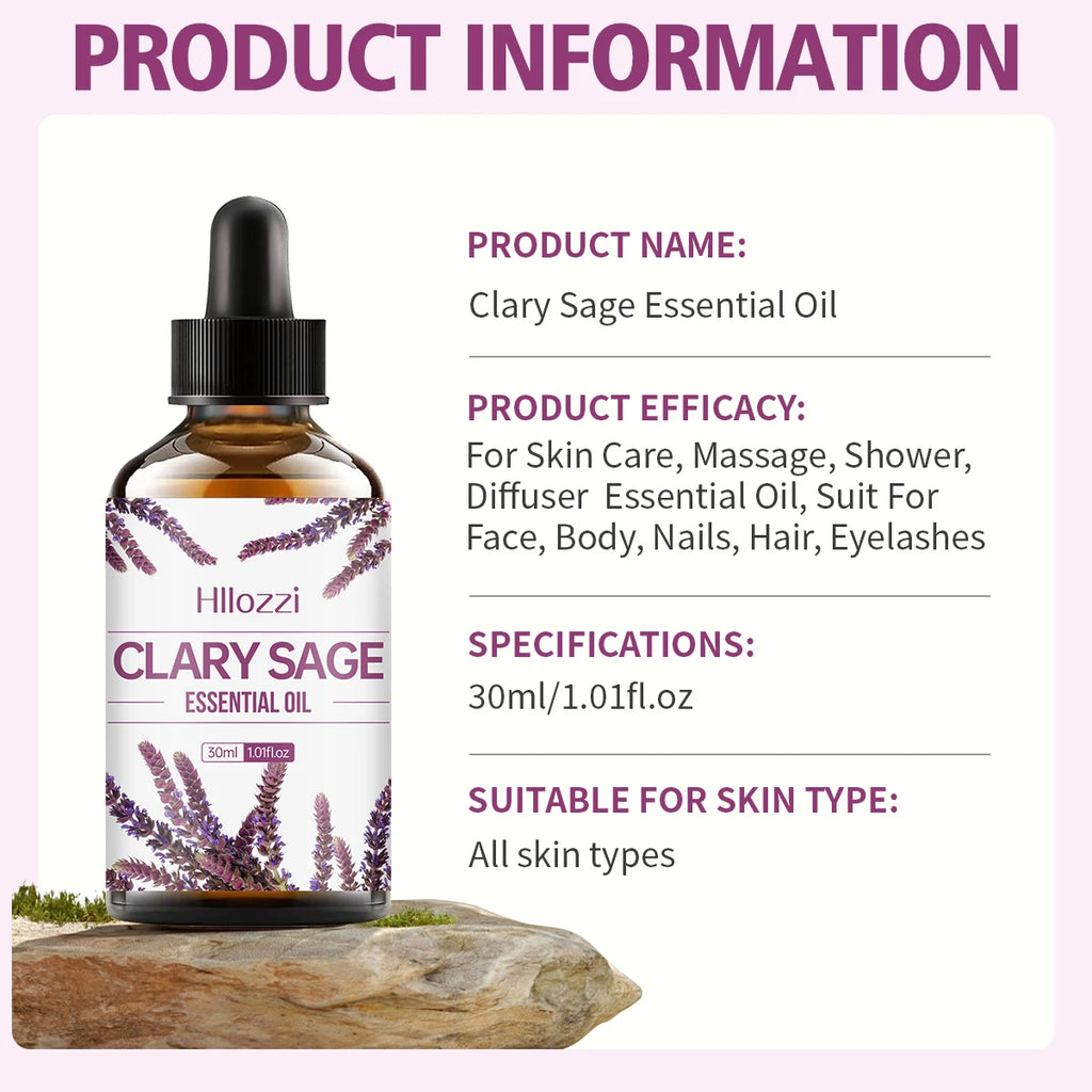 30ml clary sage essential oil pure essential oil skin care hair care can make hair smoother aromatherapy aromatherapy essential Zpaxo