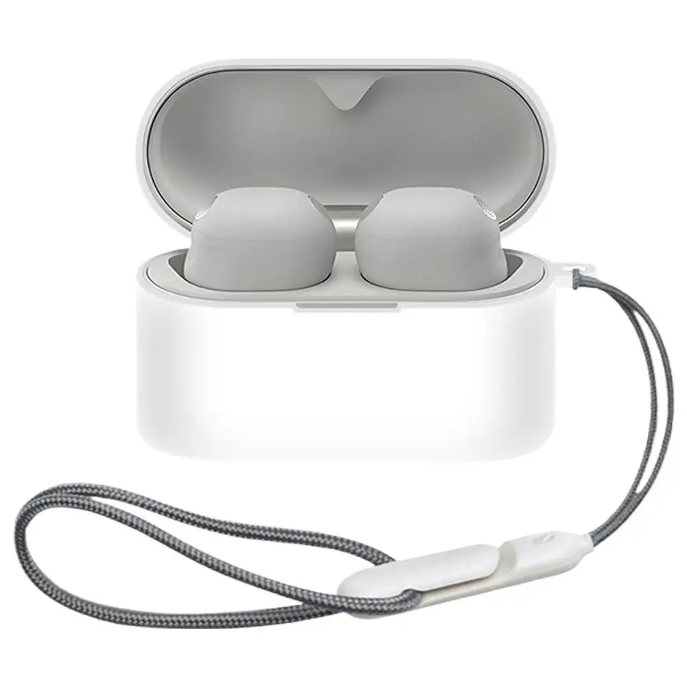 Sony WF-1000XM6 Silicone Case – Shockproof Protective Cover Earphone Case Cover Zpaxo White