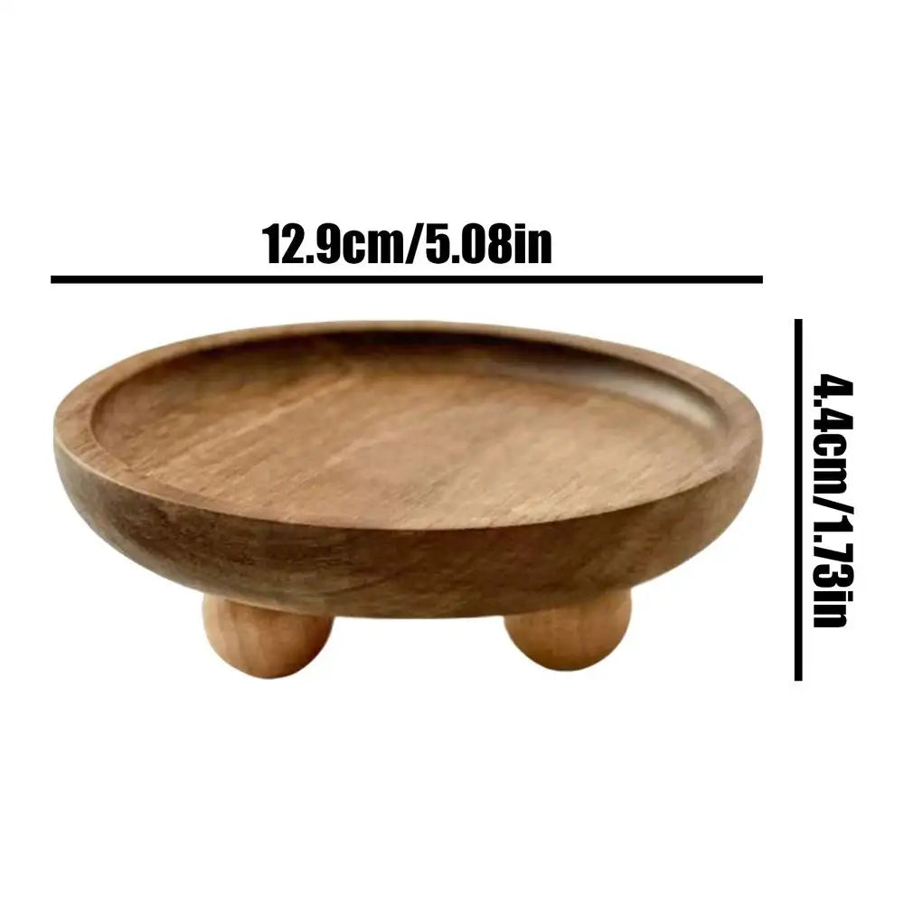 Mini Wooden Decorative Round Tray – Jewelry, Vanity & Kitchen Decorative Storage Tray Zpaxo 1PC