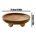 Mini Wooden Decorative Round Tray – Jewelry, Vanity & Kitchen Decorative Storage Tray Zpaxo 1PC