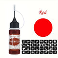 Temporary Tattoo Juice Paste with Templates,Temporary Henna Tattoo Ink Gel For Body Art Painting Cream,DIY Pigment Professional Zpaxo 02 red
