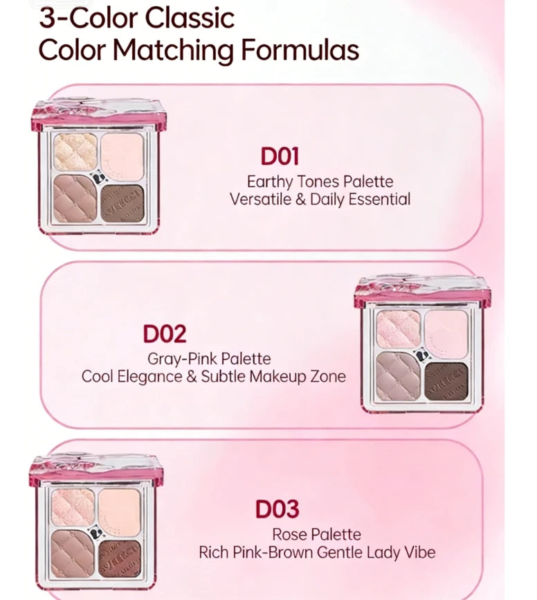 VEECCI Portable Eye Shadow Matte Pearl Finish Eyeshadow Palette Easy Zpaxo