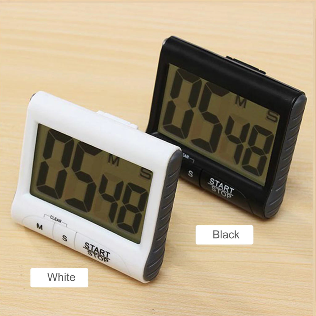 Digital Kitchen Timer Display with Strong Magnet Back Stand Hanging Hole Loud Alarm LCD Cooking Clock for Workout Baking Egg Zpaxo