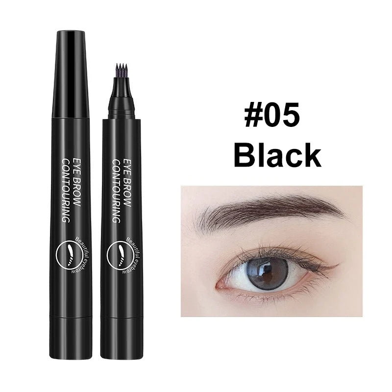 4 Point Eyebrow Pencil 5 Colors Waterproof Liquid Eyebrows Pen Zpaxo 05