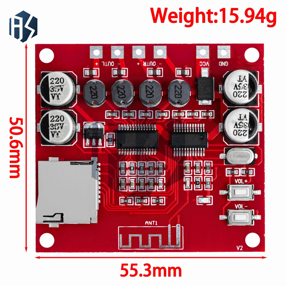 XH-A233 15W X 2 Bluetooth 4 Digital Power Amplifier Board Stereo Zpaxo