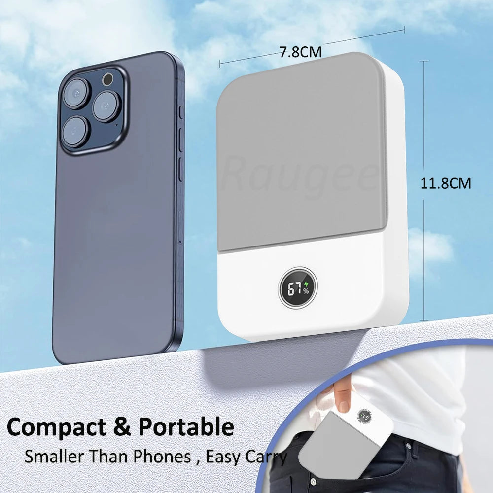 Portable Handheld Fan Waist Rechargeable Mini Hanging Neck Desk