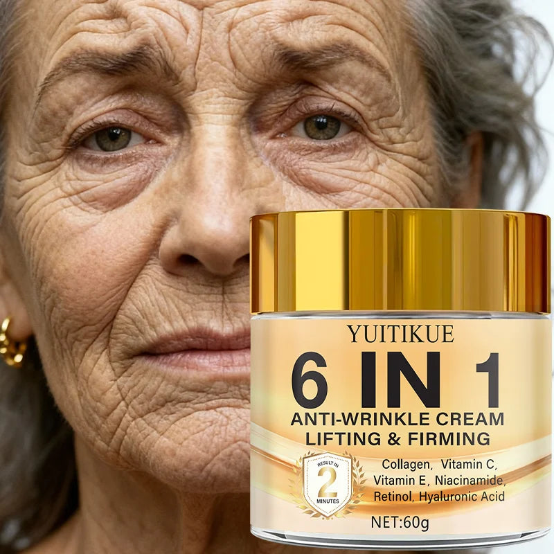 YUITIKUE 6-in-1 Anti-Wrinkle Cream – Retinol & Hyaluronic Acid Anti-Wrinkle Face Cream Zpaxo
