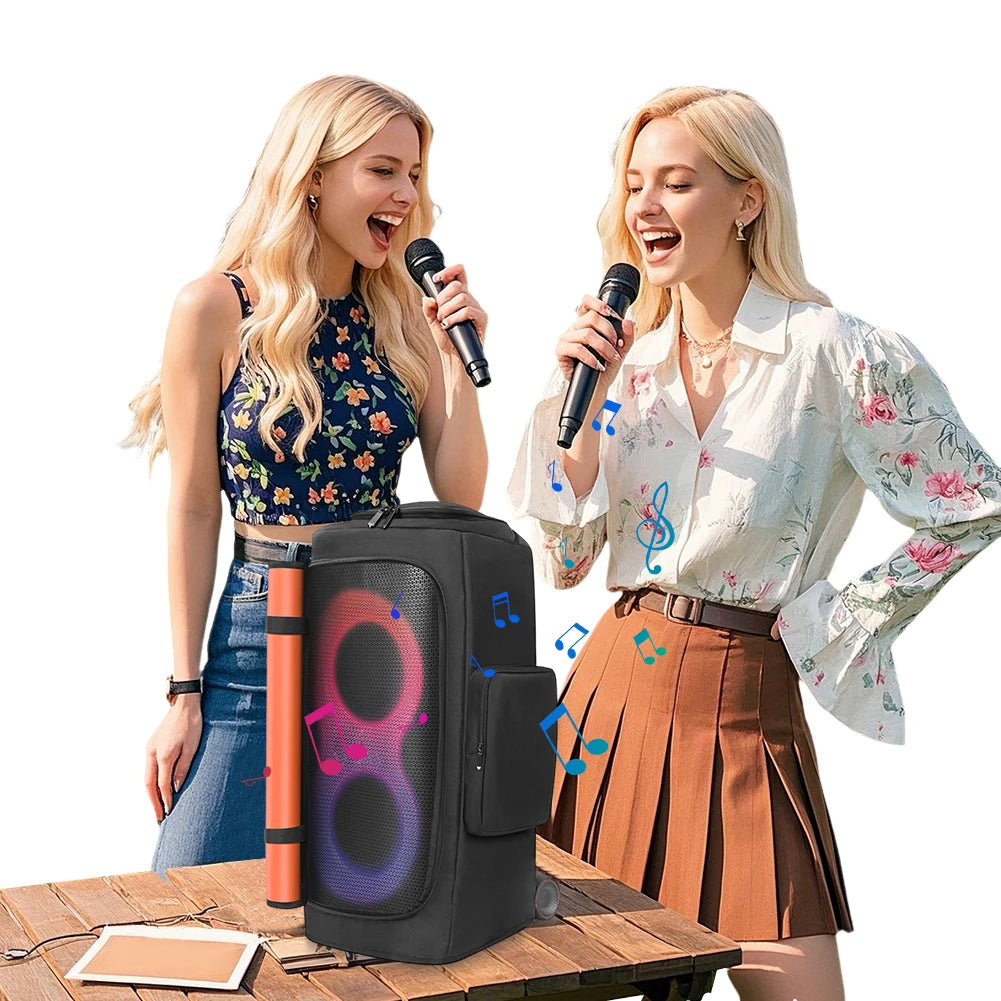 Portable Speaker Dust Case Zipper Closure Padded Protective Cover