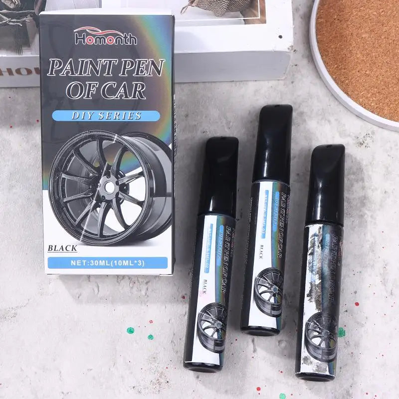 Black Wheel Scratch Touch-Up Pen 3-Pack | Car Rim Repair Kit