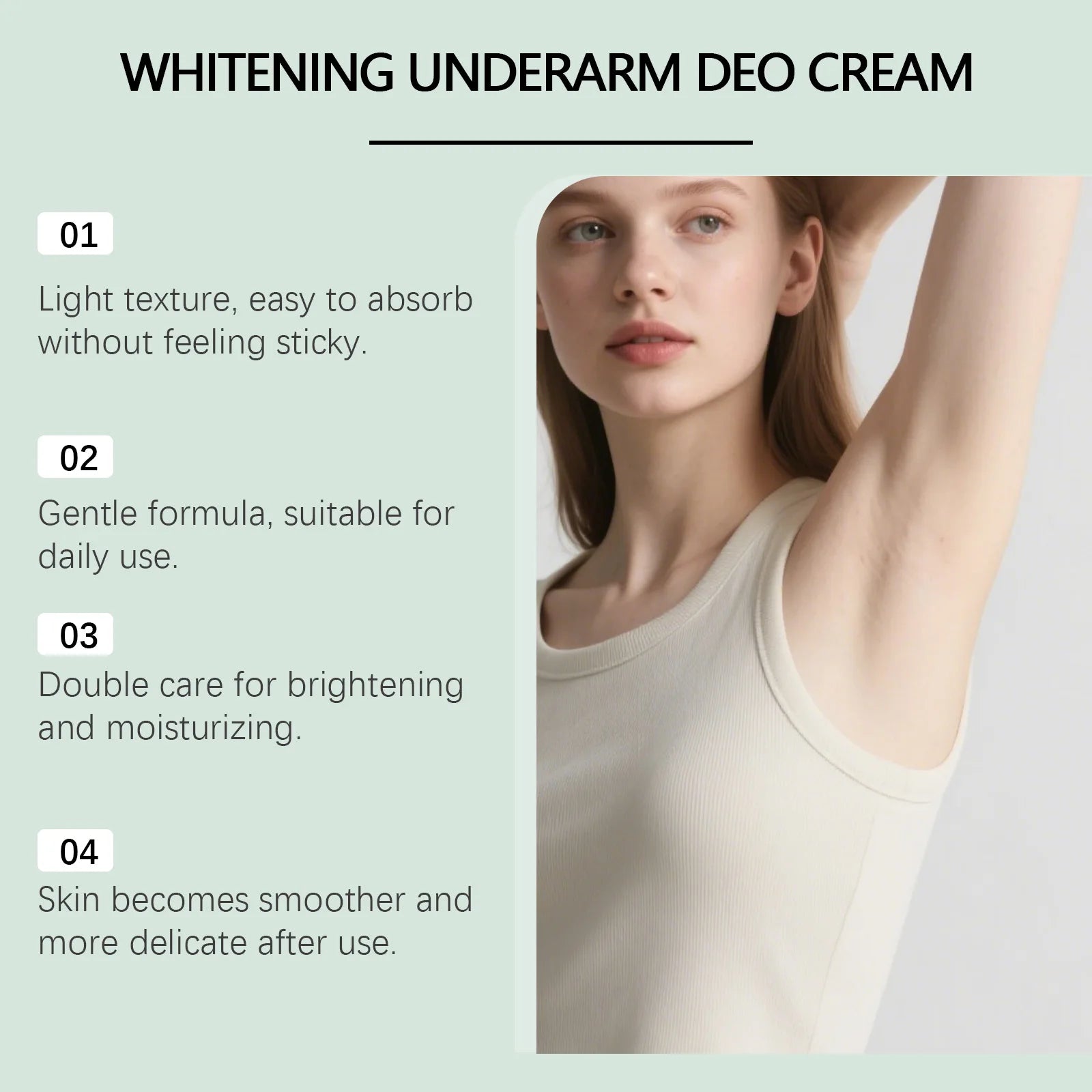 Armpit care cream farewell melanin refreshing non-sticky gentle nourishing smooth armpit skin daily application cream Zpaxo